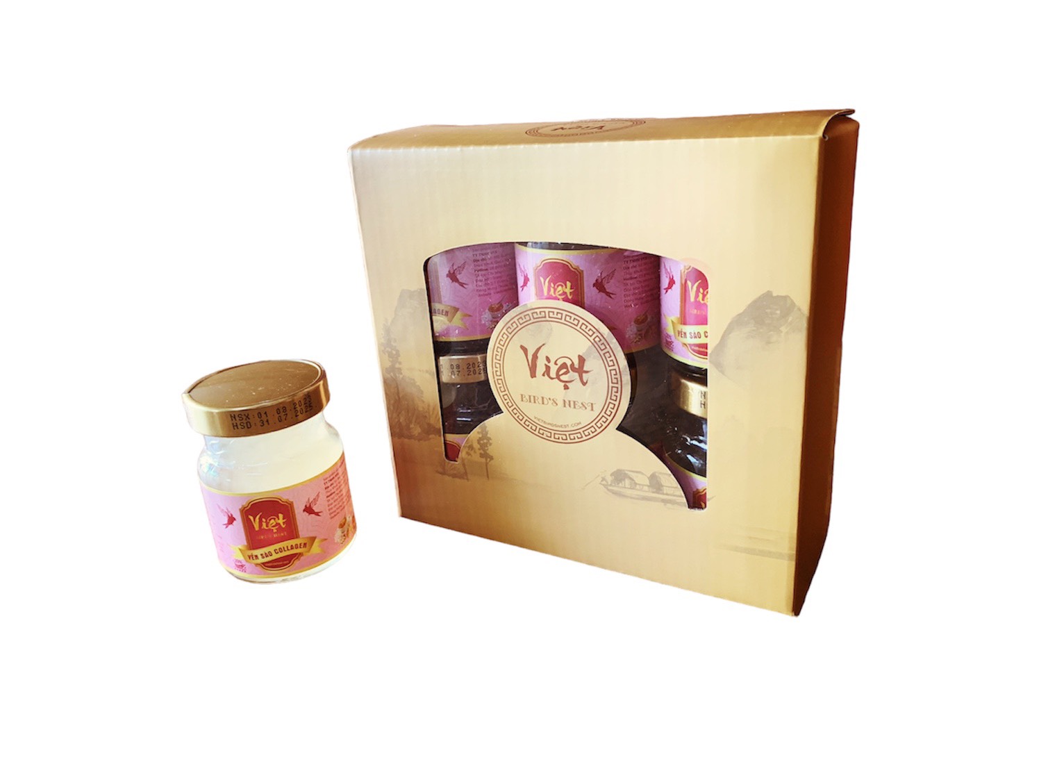 Hộp 6 hũ nước yến Collagen Việt Birds Nest