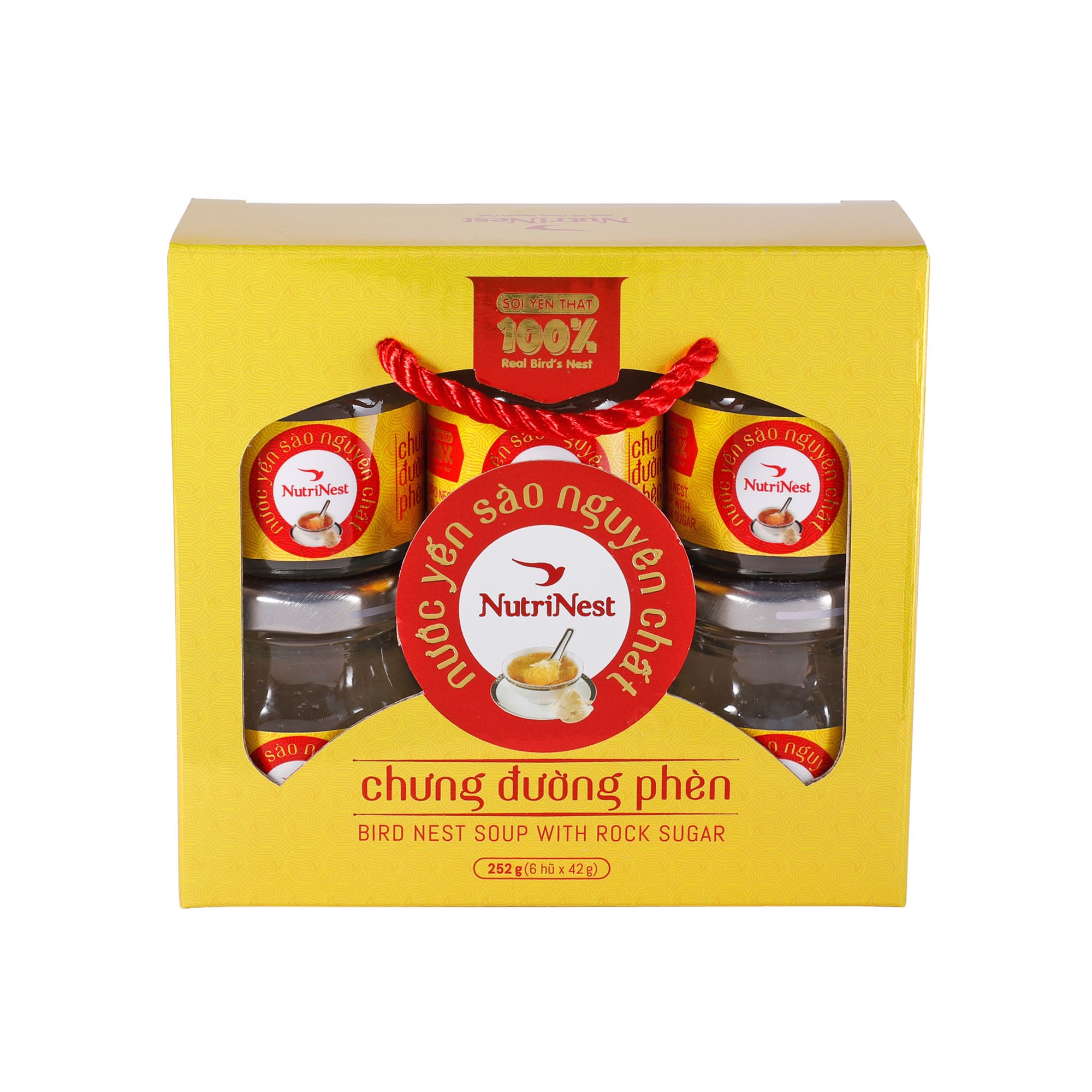 NutriNest - Nước yến sào nguyên chất 100% - Xách 6 tặng 1 