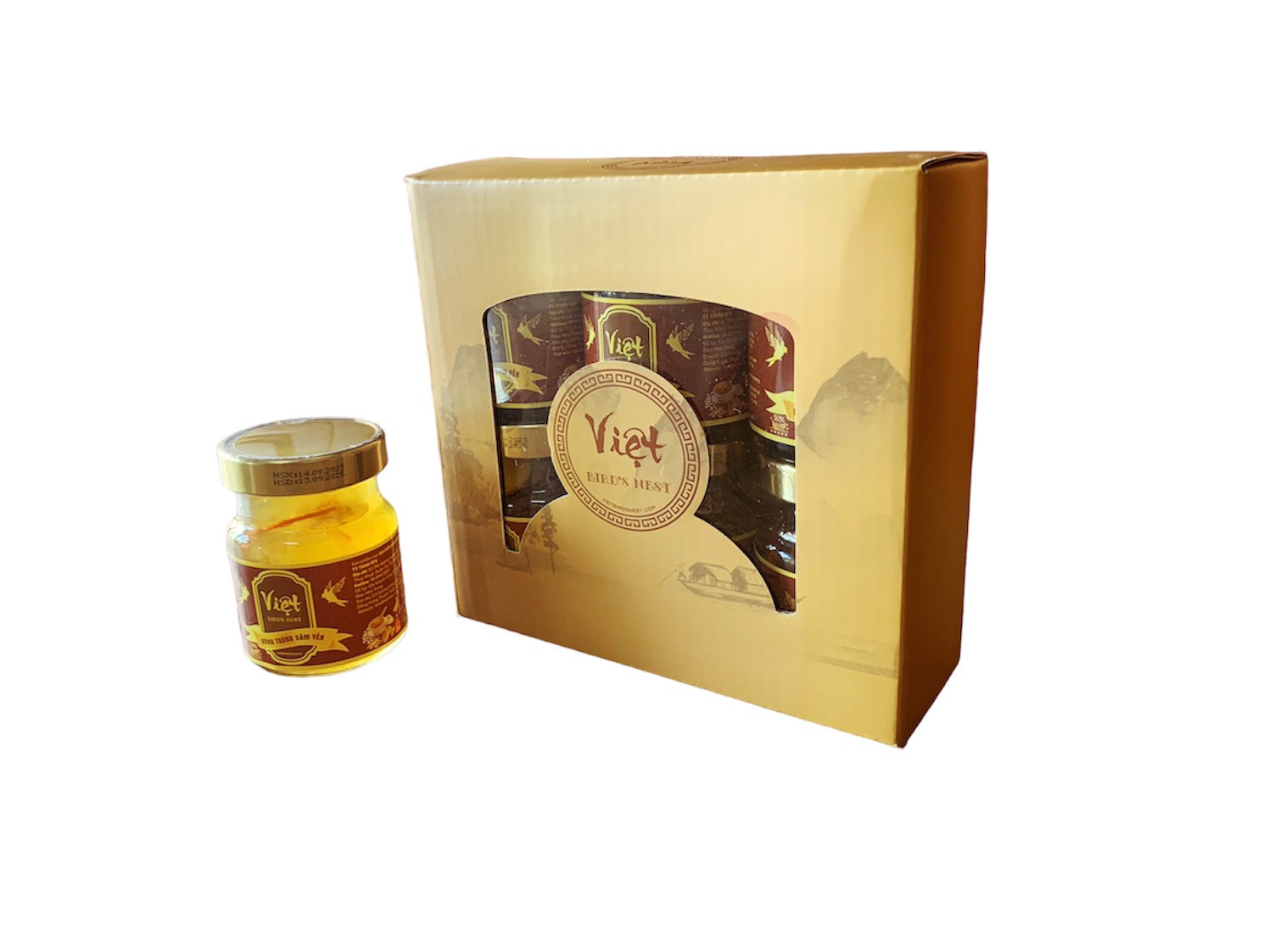 Hộp 6 hũ Sâm Yến Đông trùng hạ thảo  Việt Bird's Nest