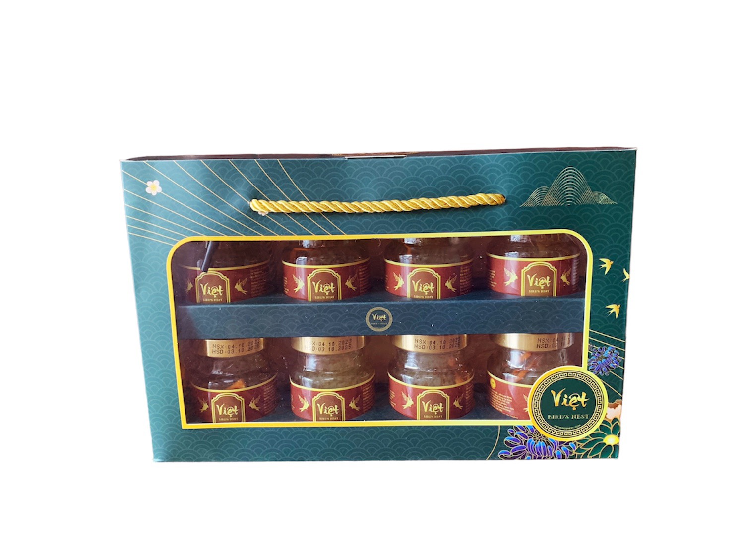 Hộp 8 hũ Sâm Yến Đông trùng hạ thảo Việt Bird's Nest