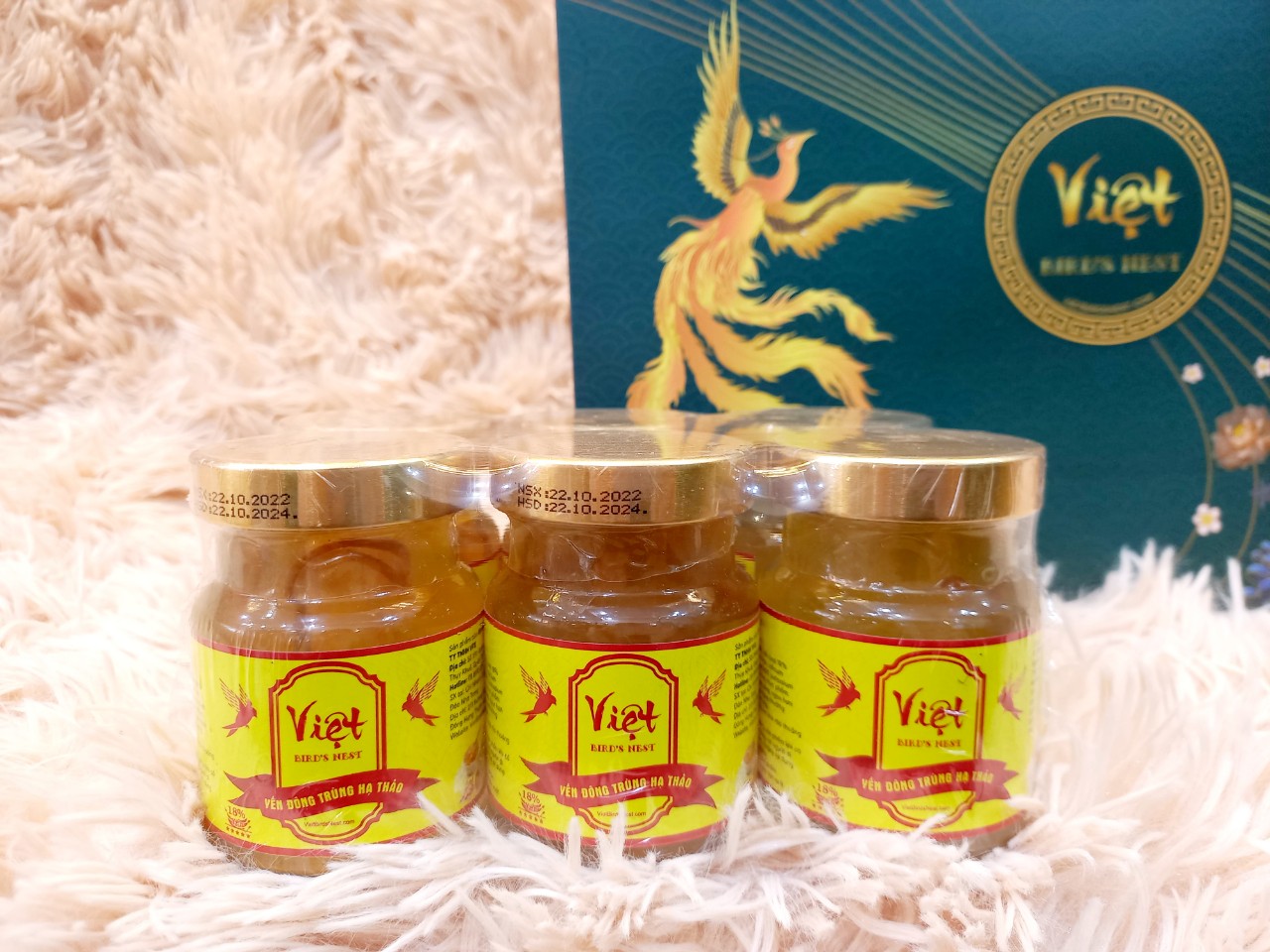 Lốc 6 hũ yến đông trùng hạ thảo Việt Bird's Nest