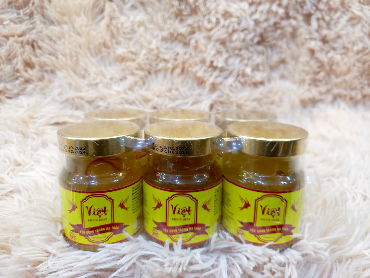 Lốc 6 hũ yến đông trùng hạ thảo Việt Bird's Nest