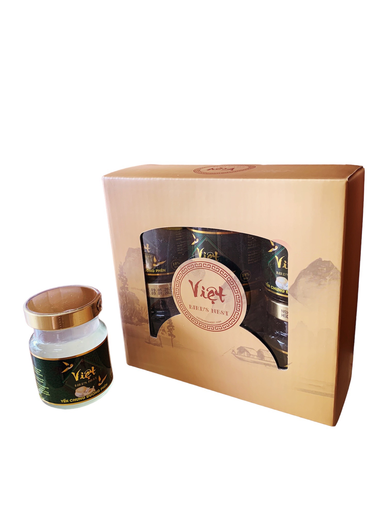 Hộp 6 hũ yến chưng đường phèn Việt Bird's Nest