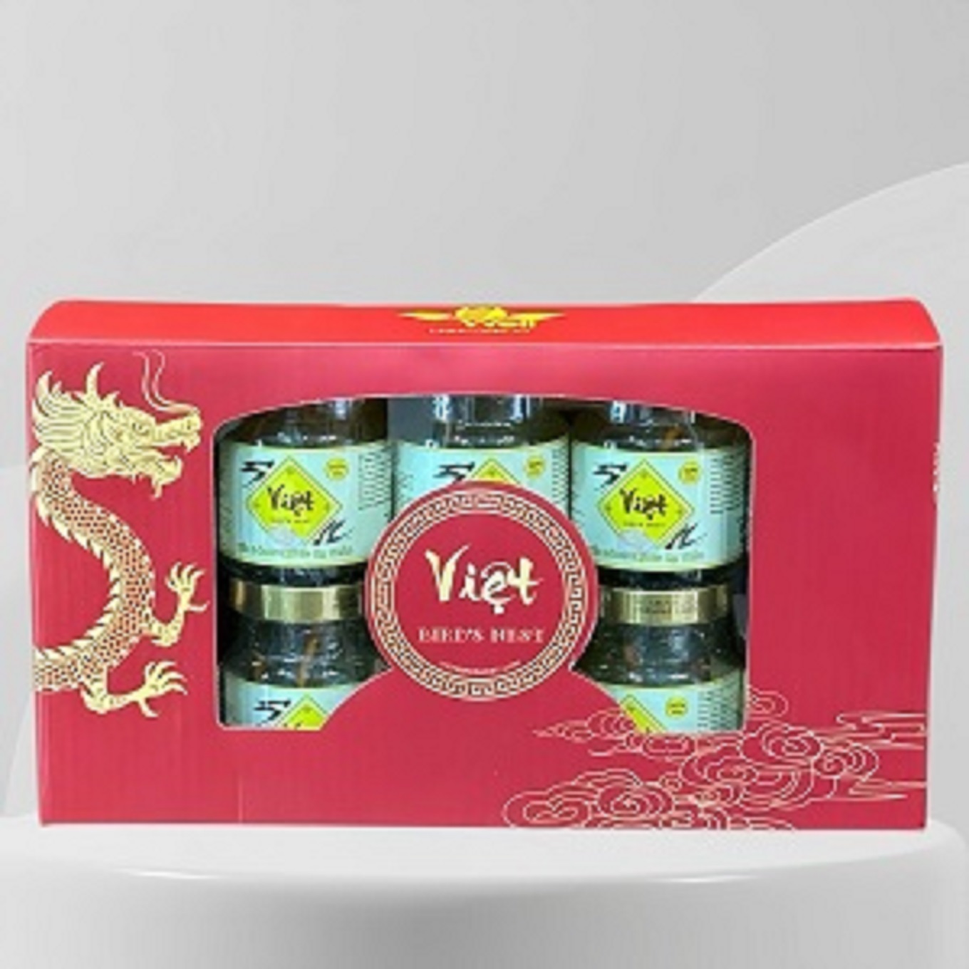 Hộp quà 10 hũ yến sào đông trùng hạ thảo 50% Việt Bird’s Nest