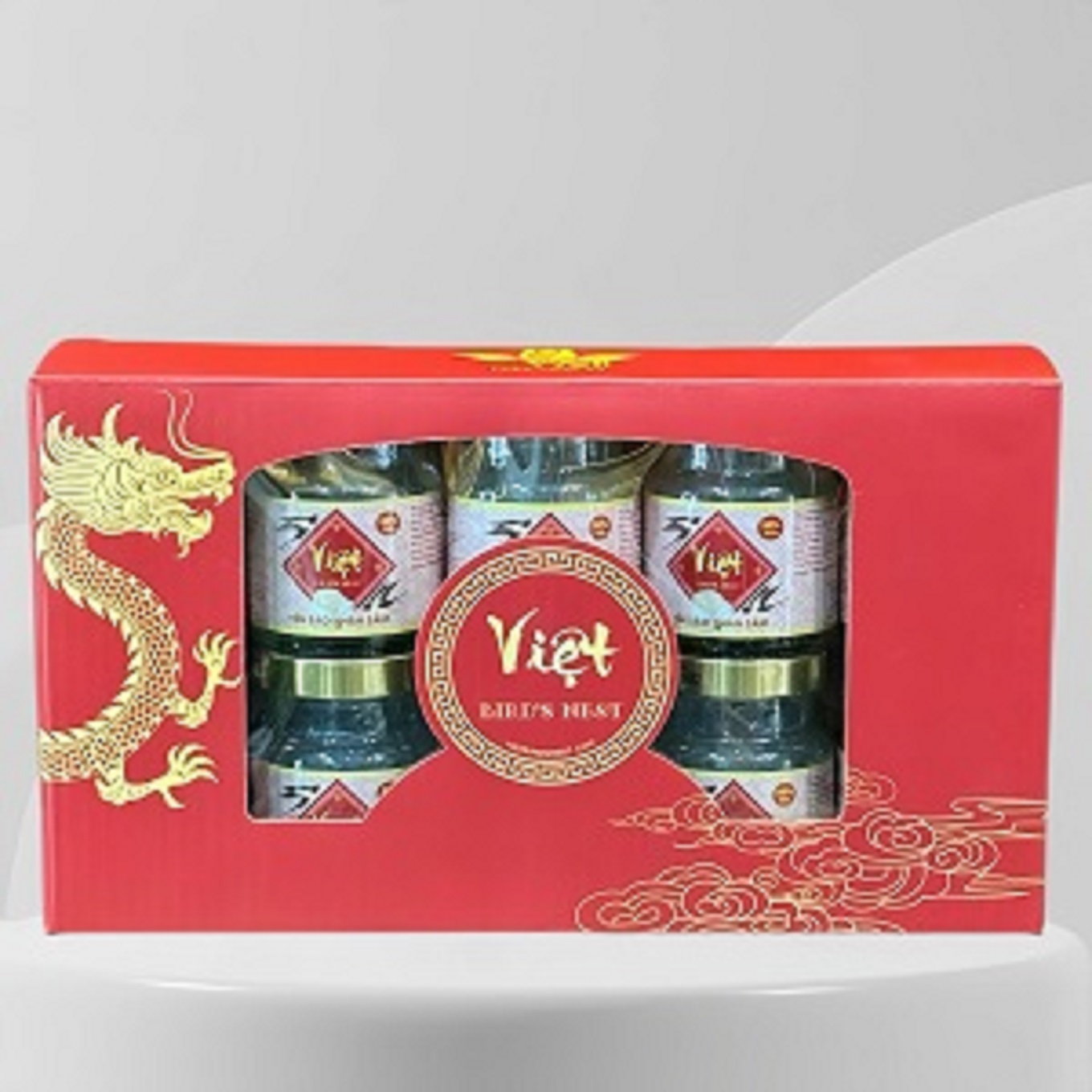 Hộp quà 10 hũ yến sào nhân sâm 50% Việt Bird’s Nest