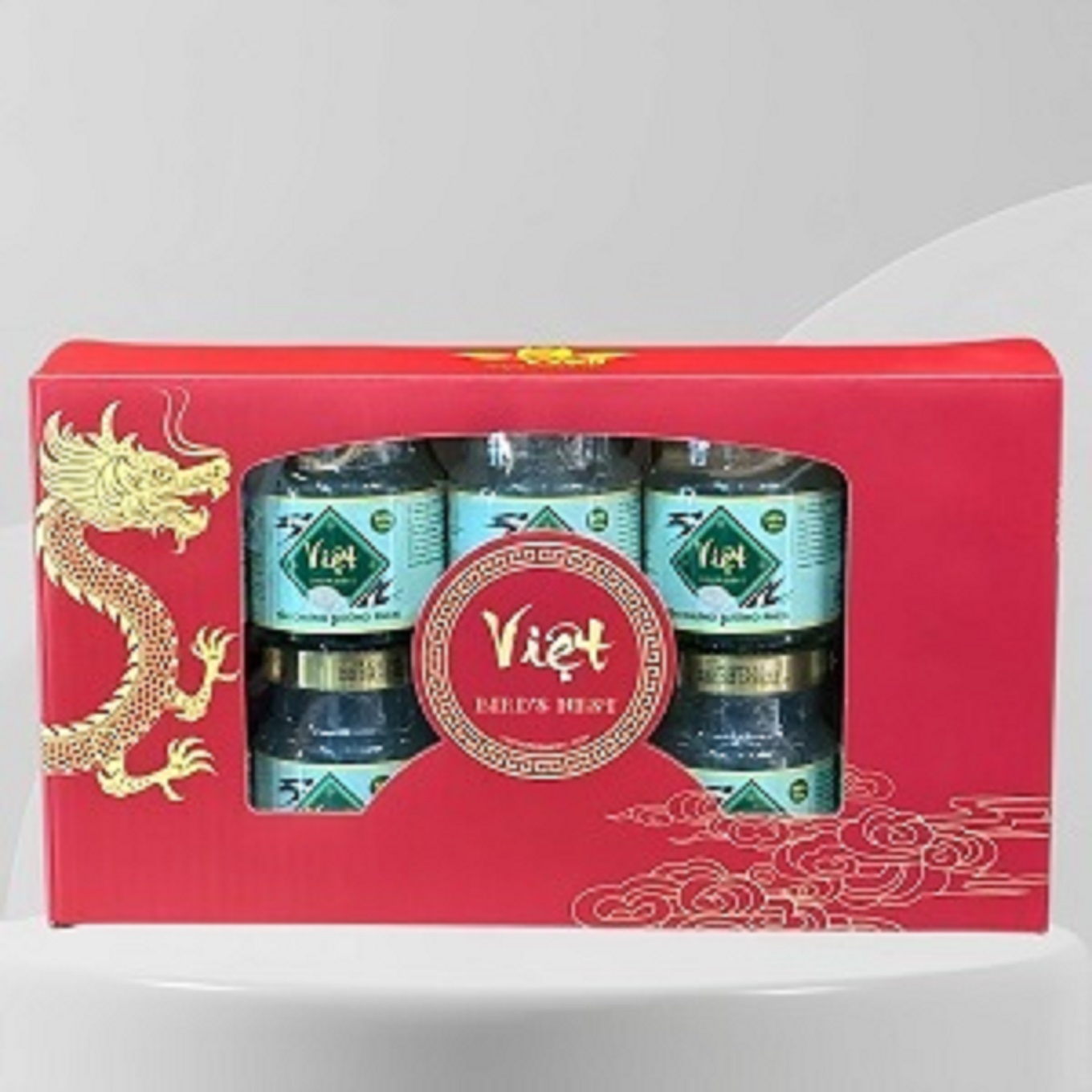 Hộp quà 10 hũ yến chưng đường phèn 50% Việt Bird’s Nest